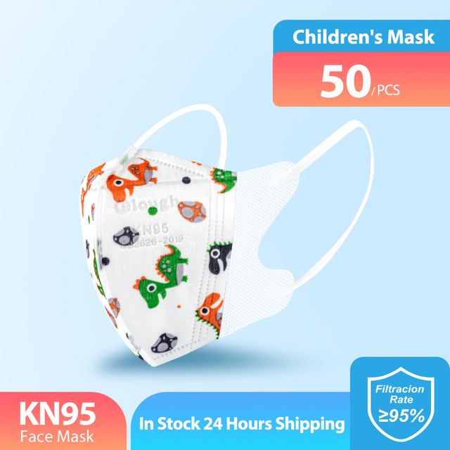 Elough Mascarillas FPP2 Niños Mask Infant Reusable FFP2 3D Cartoon KN95 Masks For Kids FFP 2 4 Layers ffp2 Kids Mask