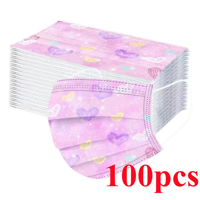 10-100pcs Disposable Face Mask 3 Layer Non-woven Filter Star Mouth Face Mask Anti-Dust Adult mascarillas quiurgicas homology adas