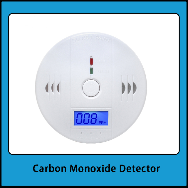 2 in 1 Wireless Carbon Monoxide Smoke Sensors Co Toxic Gas Leak Detector 85dB Built In Voice Promp Digital Color LCD Display