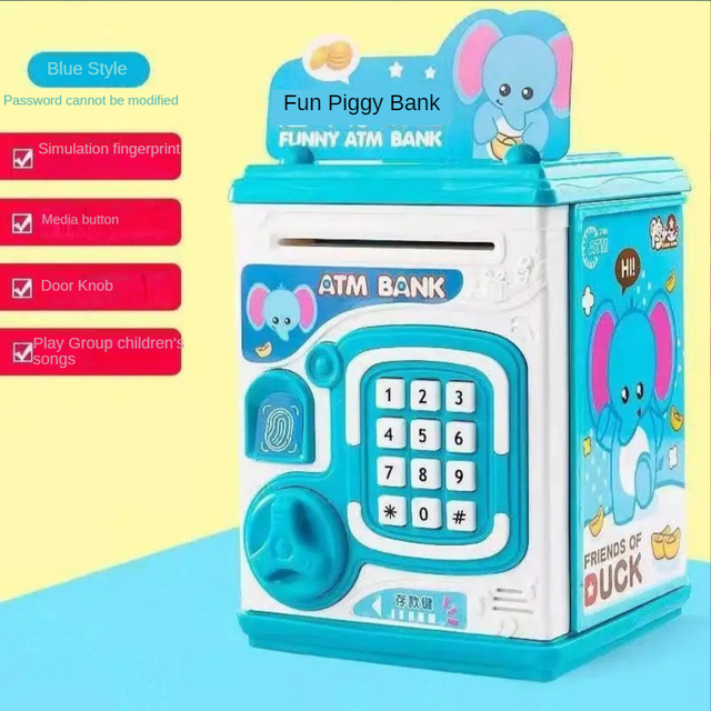 Net red Vibrato piggy bank children fingerprint password can be stored and pull anti-fall locks