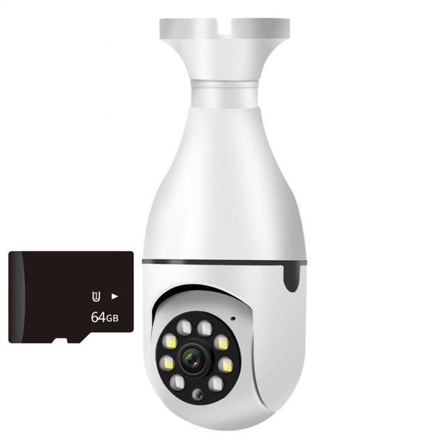 1080P E27 Bulb Wifi Camera Night Vision Full Color Automatic Human Tracking 4x Digital Zoom Video Indoor Security Screen