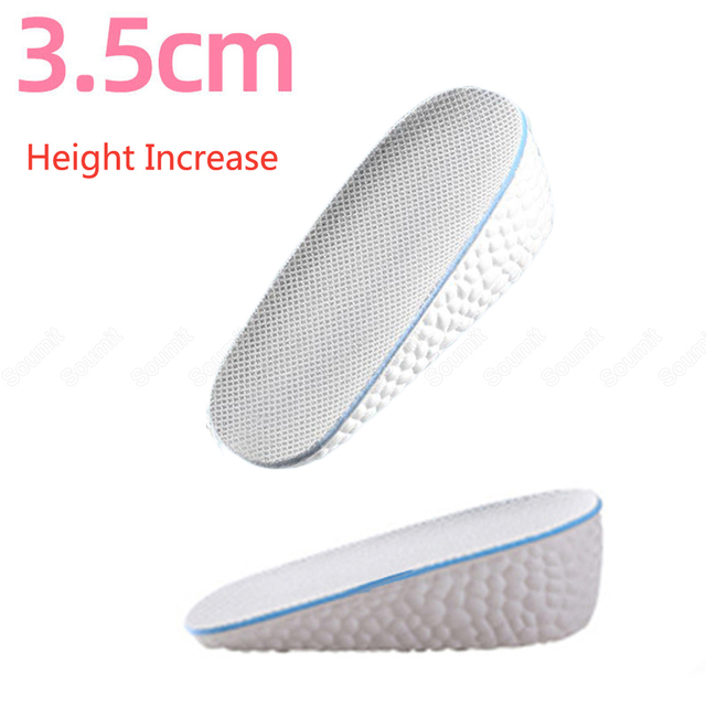 Memory Foam Height Increasing Insoles for Men Women's Shoes Sneakers Heel Insert Comfort Deodorant Shoe Sole Lift Mold