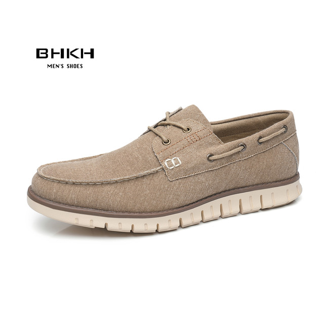 BHKH 2022 Autumn Canvas Loafers Shoes Fashion Men Casual Shoes Comfortable Smart Casual Shoes Office Work Footwear Men Shoes