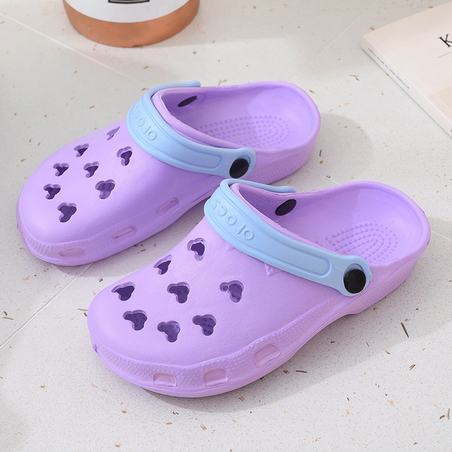 summer cave shoes women indoor home non-slip sandals lightweight eva hollow garden shoes breathable outdoor beach shoes