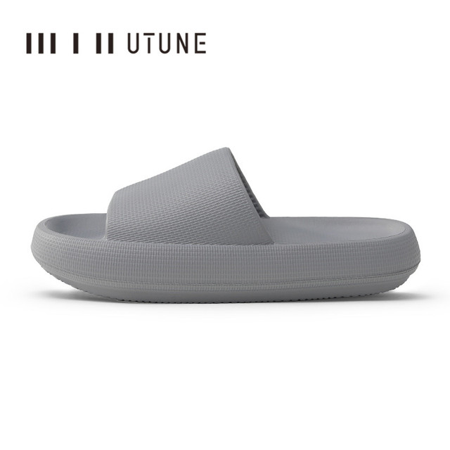 UTUNE Big Size Sippers Men Platform Shoes EVA Soft Indoor Slides for Men Anti-Slip Summer Sandals Women Bathroom Shower Shoes