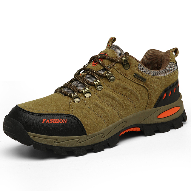 Outdoor Men Trekking Shoes Casual Sneakers Waterproof Mens Shoes Suede Trainers Non-slip Climbing Hiking Shoes Zapatillas Hombre