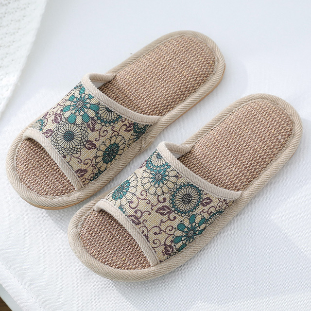 Women Home Slippers Indoor Floor Soft Couple Linen Slippers Bedroom Shoes Ladies Summer New Flex Flip Flops Zapatillas chaus contact