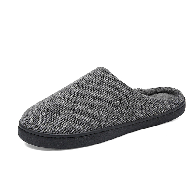 Men Slippers Indoor Floor Flat Shoes Winter Warm Cotton Plush Slippers Couples Fashion Casual Home Slippers Bedroom Slippers