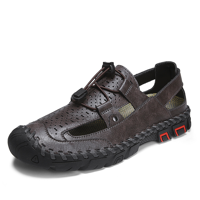 Men's shoes 2022 summer fashion casual beach non-slip rubber outdoor breathable non-slip high quality genuine leather trekking