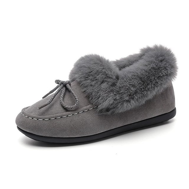 Winter Warm Brand Women Flat Sneakers Winter Plush Fur Female Loafers Faux Fur Female Casual Shoes Flats