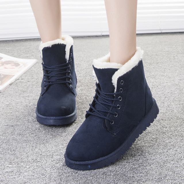 Women Anti Ski Snow Boots Big Size Plus Fleece Boots Warm Shoes For Students Shoes