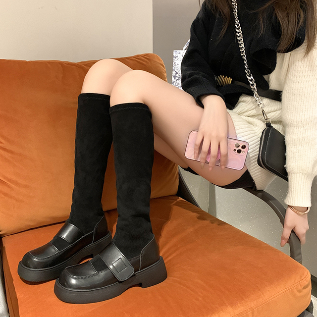 Stretch over the knee boots increased round toe women's boots autumn and winter casual sexy long boots 35-40 women's high boots