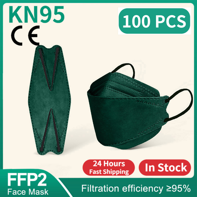 FFP2 قناع السمك KN95 Mascarillas FPP2 المثليين Europa 4 طبقات الكبار ffp2قناع FP2 المثلية FFP3 Masken FFP 2