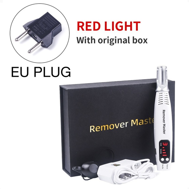 Laser pen, tattoo removal, acne removal, dark spot removal, professional blue and red laser pen for tattoo removal, laser pen for cleaning acne and dark spots. pigmentation removal machine