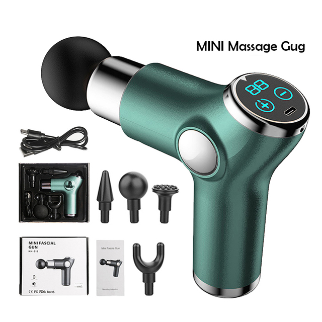 FORDK Muscle Massage Gun Mini Pocket 32 ​​Speed ​​Vibration Electric Back Neck Massager Gun for Body Deep Relief Pain Massage Pistol