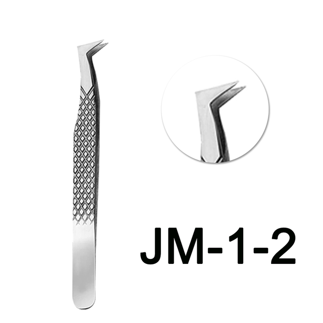 Stainless steel eyelashes tweezers makeup professional eyelashes tweezers tweezers eyebrow tweezers excellent closure