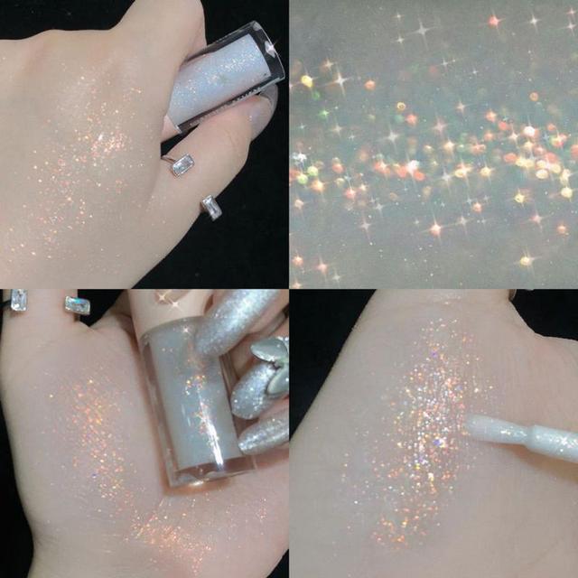 12 Colors Liquid Eyeshadow Highlight Sequins Glitter Eye Shadow Pearlescent Lying Silkworm Waterproof Lasting Shiny Eye Cosmetics