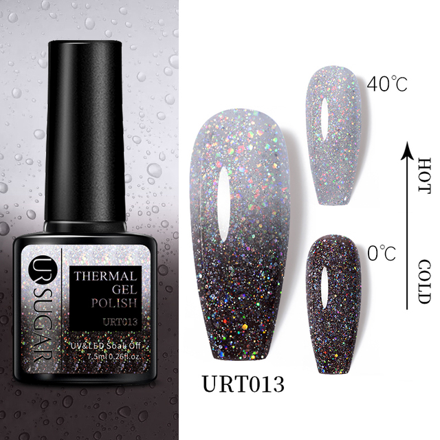 UR SUGAR Thermal Nail Polish Shiny Sequins Effect Color Change Gel Varnish All For Manicure Nails Art UV Semi Permanent Gelak