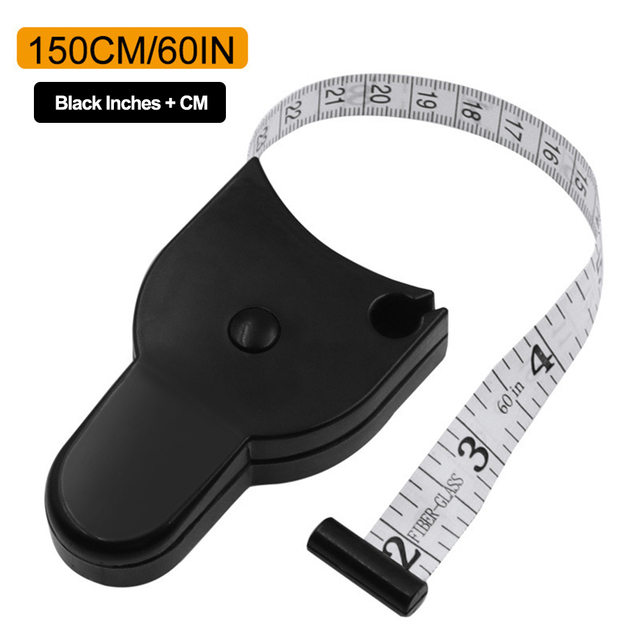 Self-tightening Tape Measure Centimeter Inch For Body Waist Keep Fit Measuring Tools 150cm/60inch Automatic Telescopic Circle Ruler