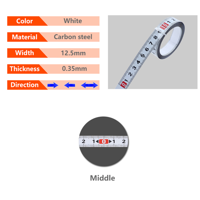 Woodworking T Track Tape Measure 12.5/16/19mm Width Metric Self-Adhesive Gauge Ruler for Miter Track Router Table Saw Measuring