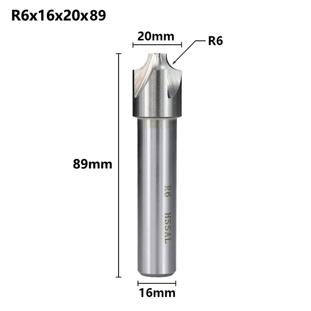 XCAN الزاوية التقريب نهاية مطحنة R1.0-R12 HSS Radius طحن كتر CNC راوتر بت