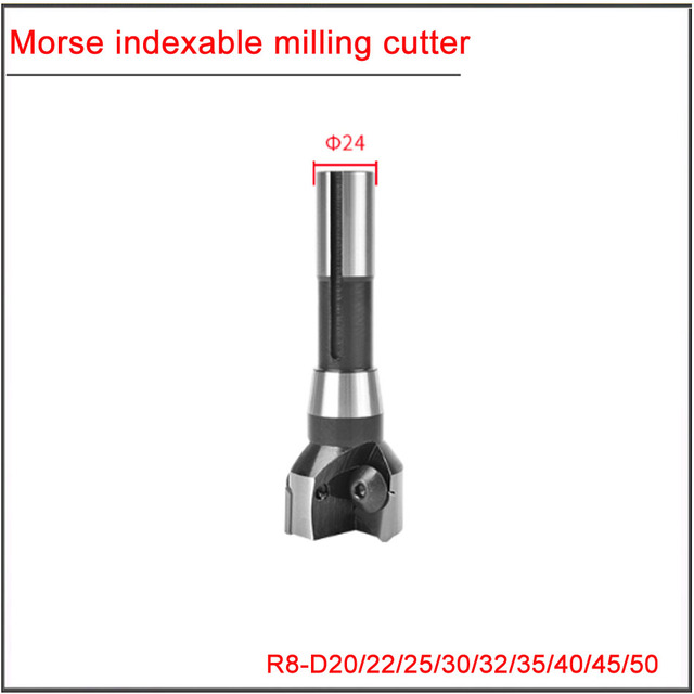 MT3 MT4 R8 C20-20 22 25 28 30 32 35 40 45 50 63 80mm Morse Taper Milling Shank, End Mills for Indexing Opening and Roughing