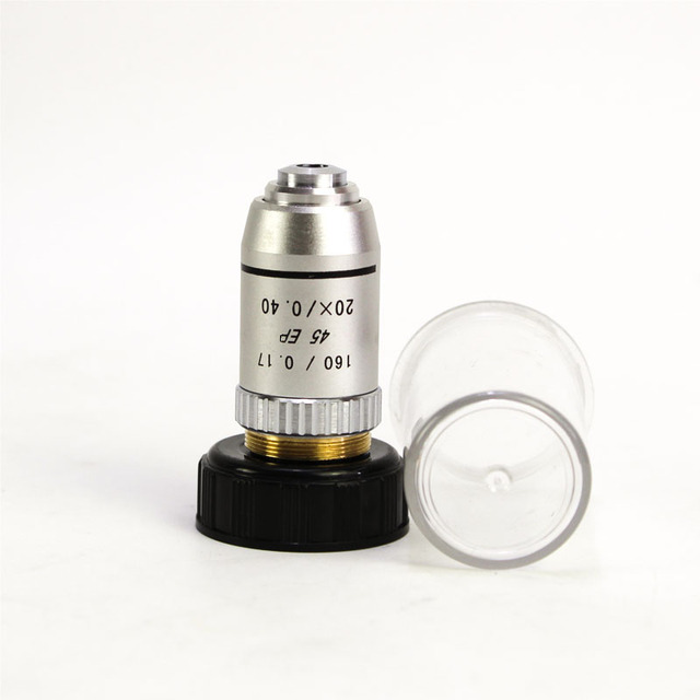 195 45EP Semi-Plan Achromatic Objective Lens 4X 10X 20X 40X 60X 100X 160/0.17 for Biological Microscope