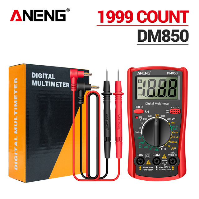 ANENG DM850 Digital Multimeter 1999 Multimeter Professional Automatic AC/DC Electricity Ammeter Meter Current Detector Tool