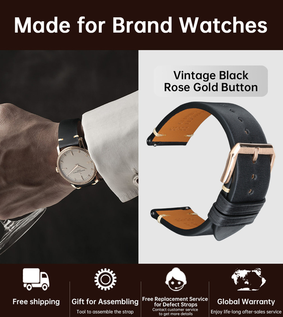 MAIKES Quick Release Watch Band Italy Vegetable Tanned Leather For Huawei Galaxy Watch 22mm Cow Watch Bracelet Leather Strap