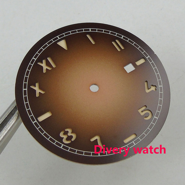 Fit for Miyota 8215 DG2813 ST1612 Movement 36mm Watch Dial Gradient Color Luminous 3 Hour Date for Automatic Men's Watch