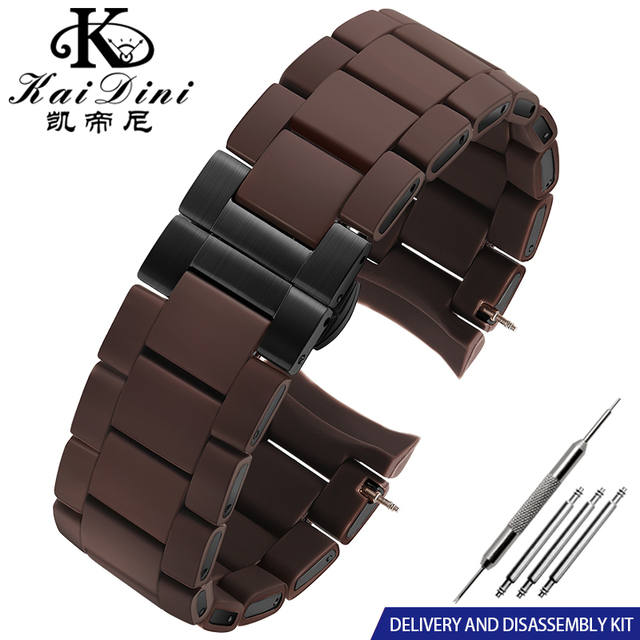 سيليكون المطاط الصلب Watchband في المطاط ل AR5890 AR5889 AR5858 AR5920 AR5868 AR8023 رجل 23 مللي متر امرأة 20 مللي متر حزام (استيك) ساعة سوار