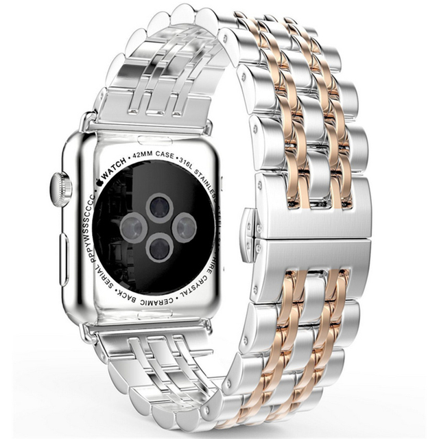 Stainless Steel Band for Apple Watch Series 7 45mm 41mm Replacement Watchband for iWatch 6 5 4 SE 3 Strap 44mm 40mm Metal Band