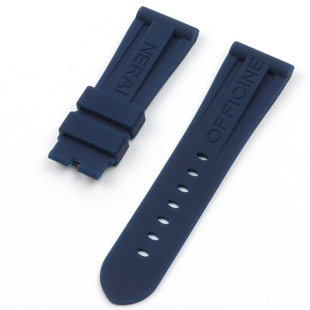 26mm Black Blue Orange Green Silicone Rubber Watchband Replacement for Panerai Strap Pin Buckle Waterproof Watch Accessories