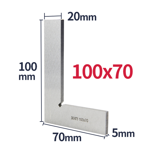 90 Degree Flat Edge Square Carpenter Square White Try Square Angle Square L-shaped Carpenter Ruler Marking Carpenter Scale