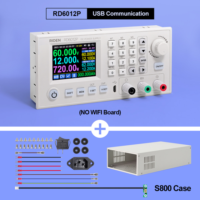 RD RD6012P RD6012PW USB WIFI 5 Digits DC to DC Voltage Step Down Power Supply Adjustable Potential Converter Voltmeter 60V 12A