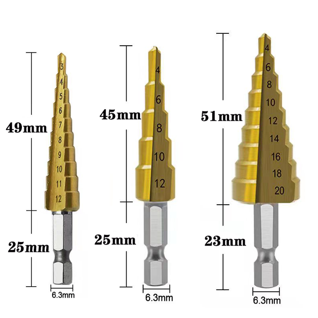 High Speed ​​Steel Drill Bit Professional Tools Hole Saw Sets Set Of Drills For Metal Woodworking Power Tools HSS Step Drill