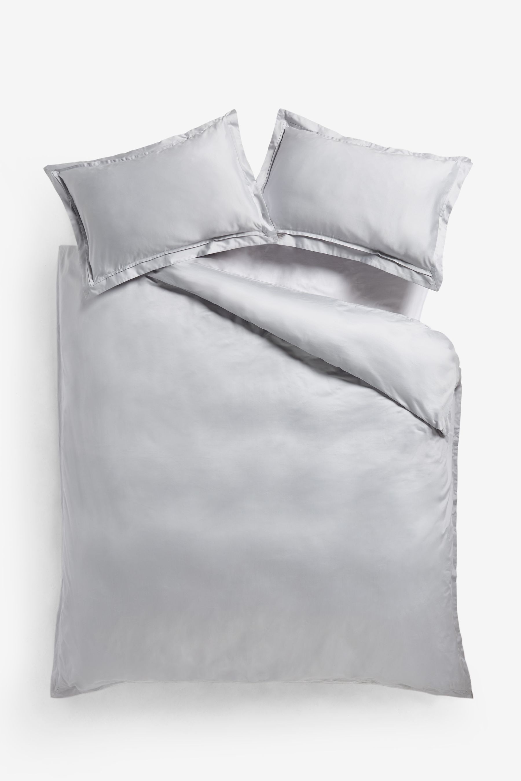 Collection Luxe 1000 Thread Count 100% Cotton Sateen Duvet Cover and Pillowcase Set Plain