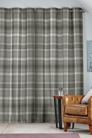 Cosy Check Curtains Eyelet Blackout/Thermal