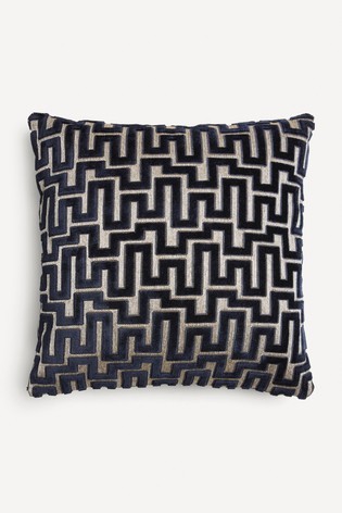 Fretwork Velvet Cushion Small Square