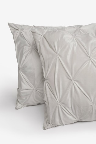 All Over Pleated Velvet Duvet Cover and Pillowcase Set