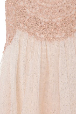 Monsoon Pink Estella Sparkle Dress