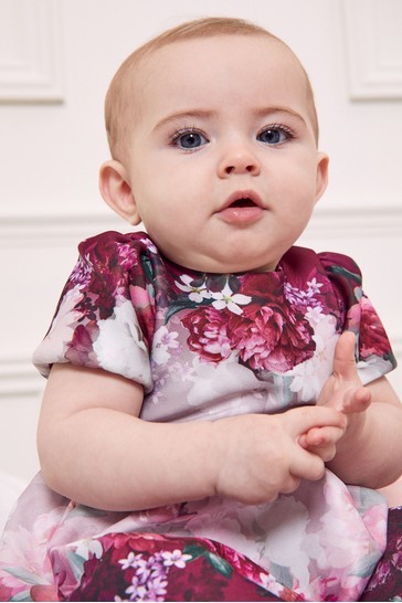 Lipsy Baby Puff Sleeve Dress With Matching Knicker