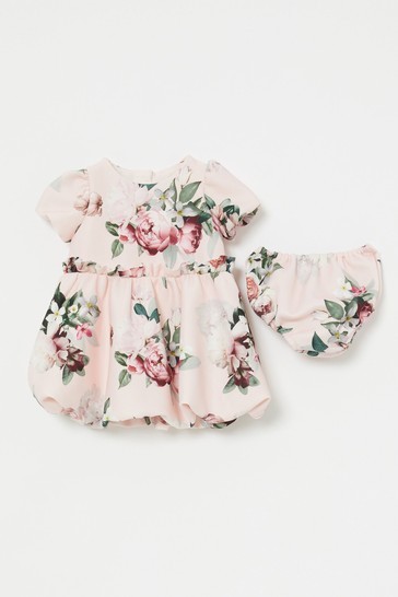 Lipsy Baby Puff Sleeve Dress With Matching Knicker