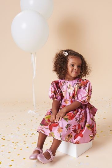 Floral Print Taffeta Dress (3mths-8yrs)