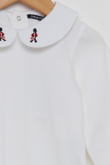 Trotters London Long Sleeve White Milo Guardsman Body