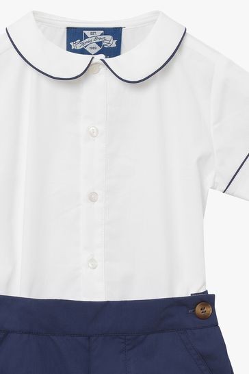 Trotters London French Navy Little Rupert Cotton Set