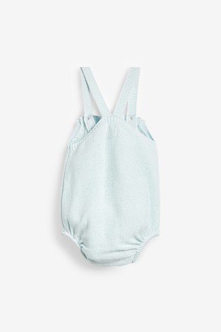 The Little Tailor Blue Knitted Baby Romper