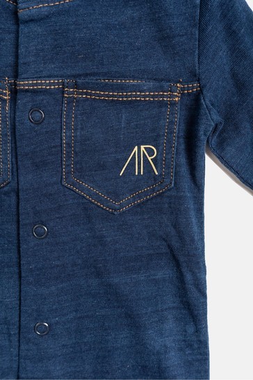 Angel & Rocket Callum Jersey Denim Babygrow