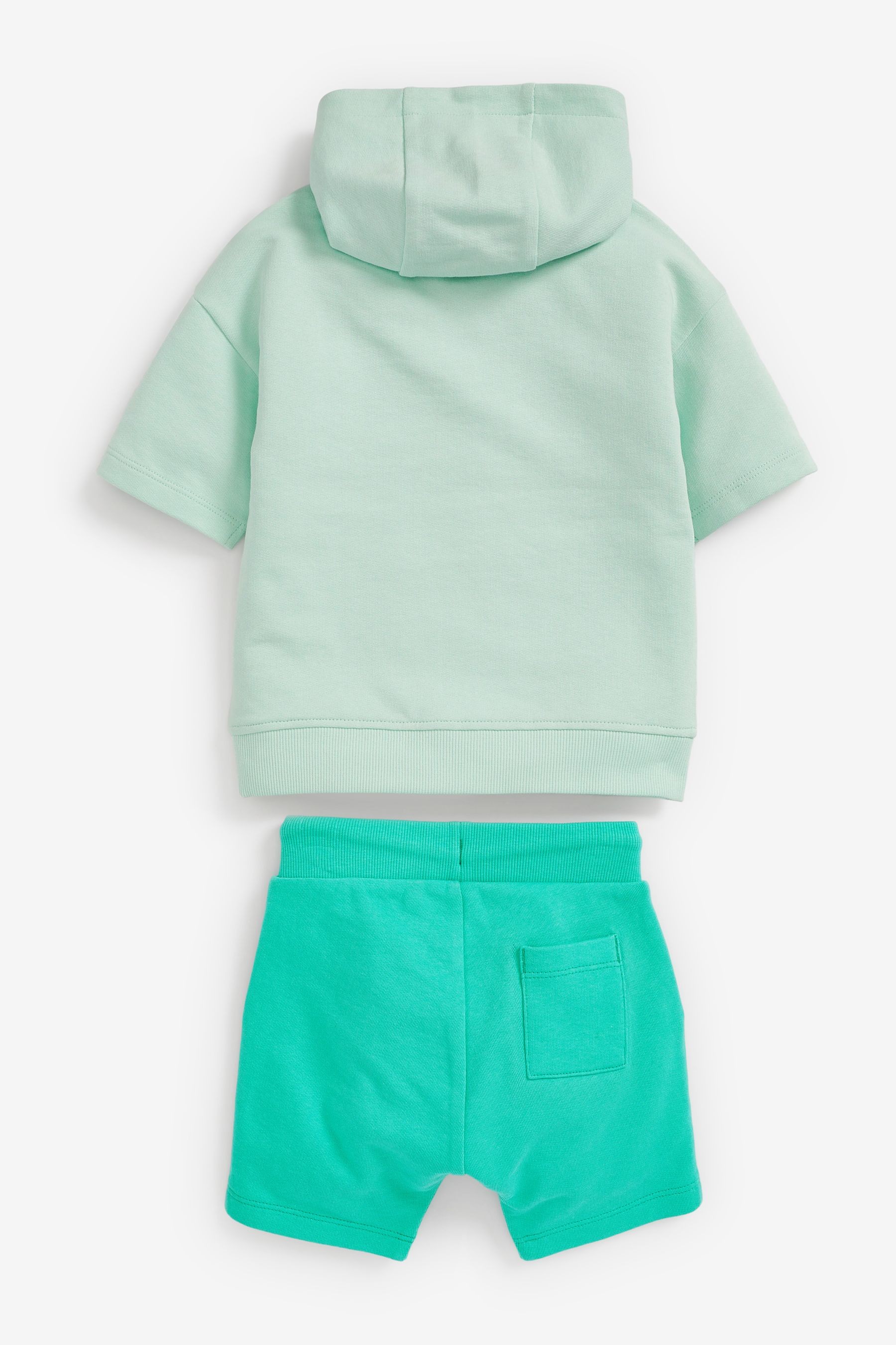 Short Sleeve Hoodie And Shorts Set (3mths-7yrs)