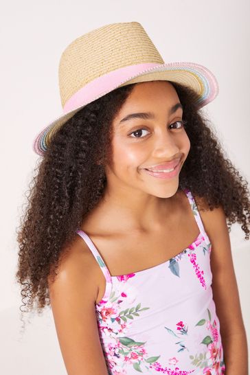 Lipsy Straw Fedora Hat Older